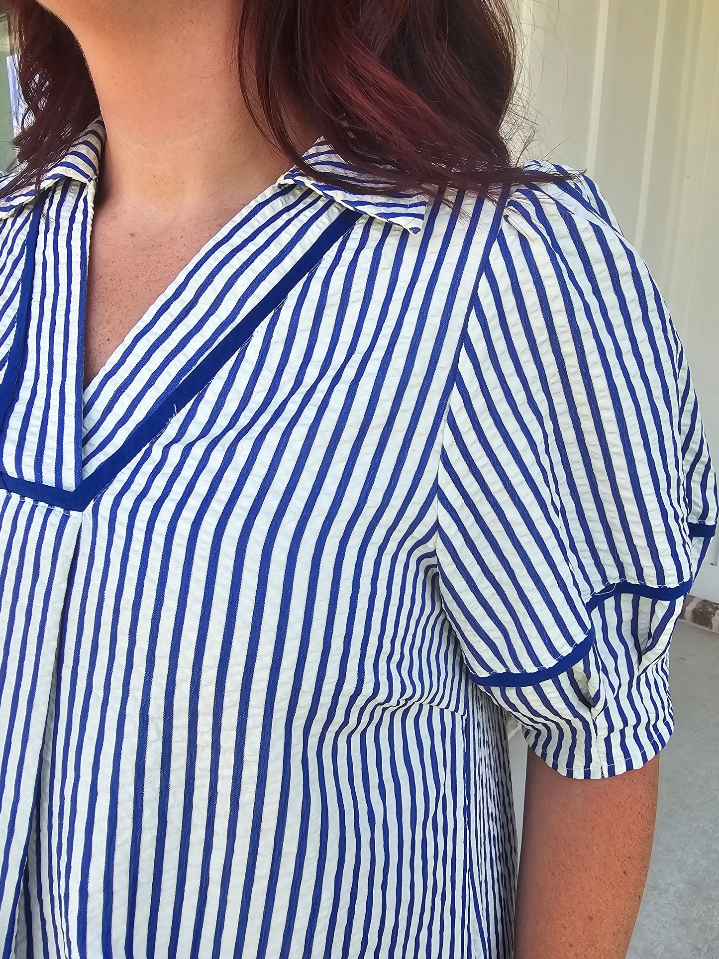 Umgee Blue Stripe Dress