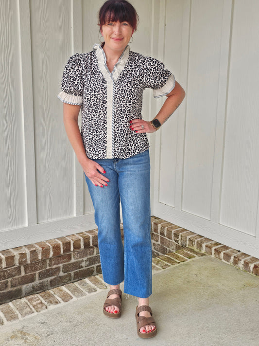 66 Disco Cheetah Blouse