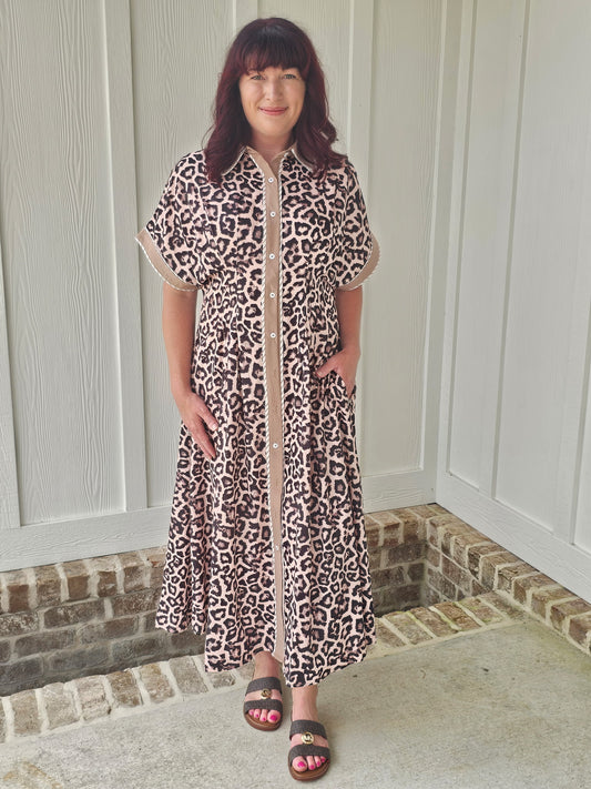 Besson River Cheetah Dress