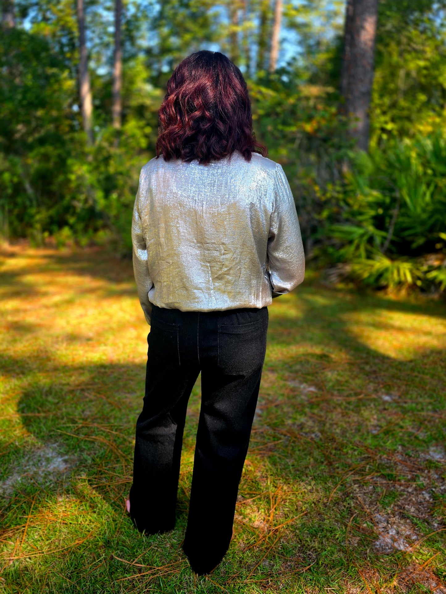 High Rise Wide Leg Denim Pants by Umgee-Dark Denim