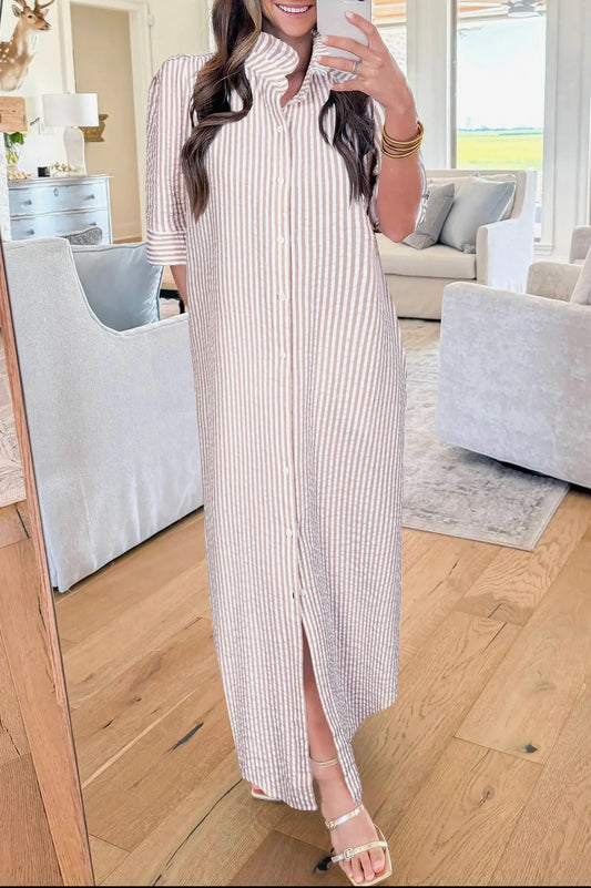 Lovesoft Striped Maxi Dress