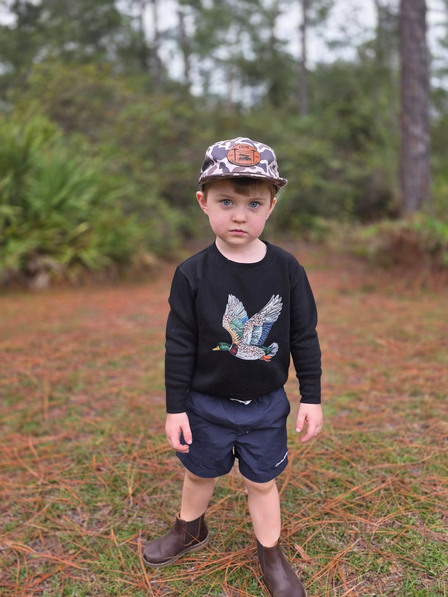 Mallard Duck Sweatshirt-Black