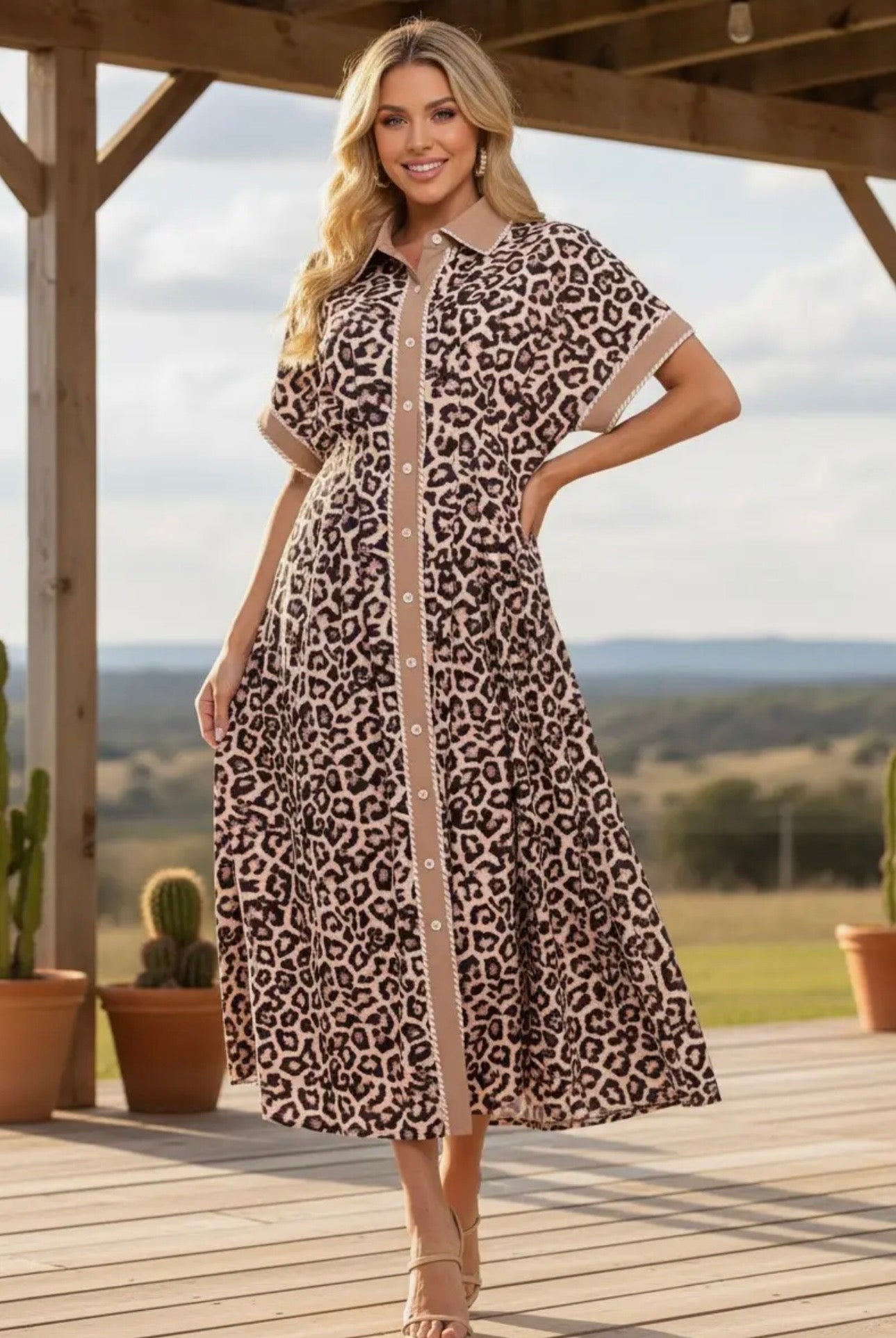 Benson River Cheetah Dress