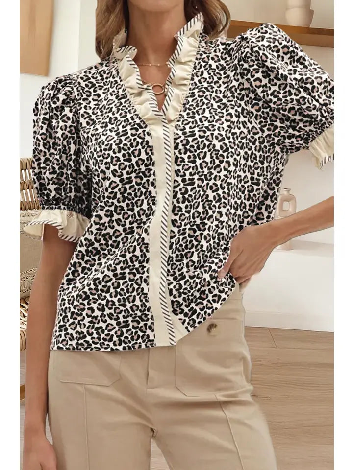 66 Disco Cheetah Blouse