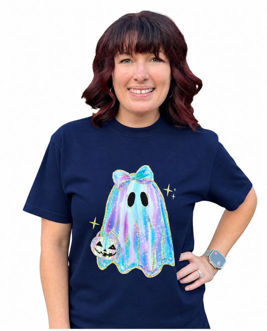 Ghost Halloween Shirt - Navy