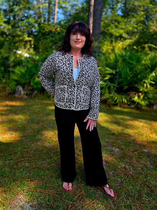 Leopard Quilted Jacket