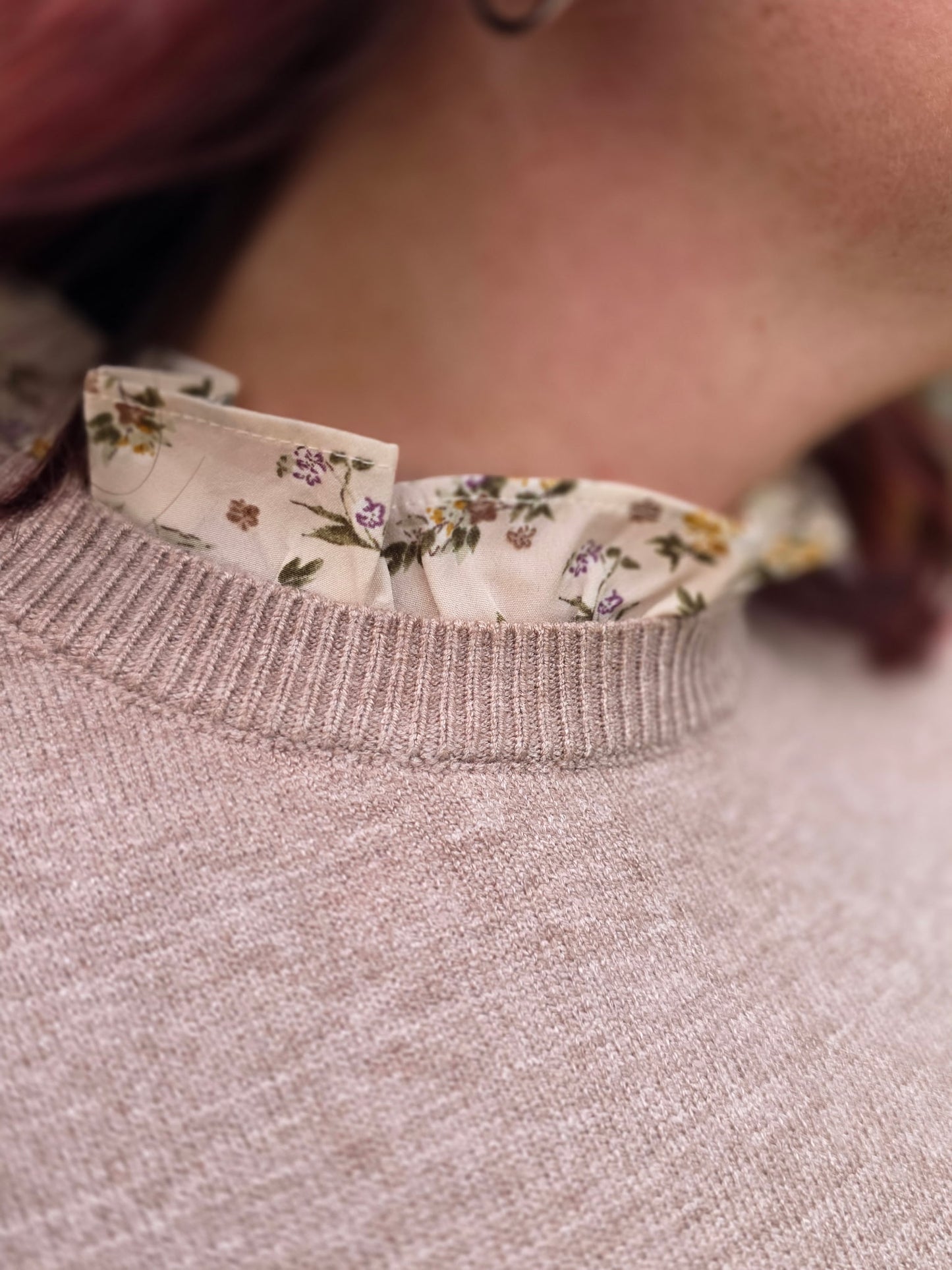 Floral Midi Dress with Knit top