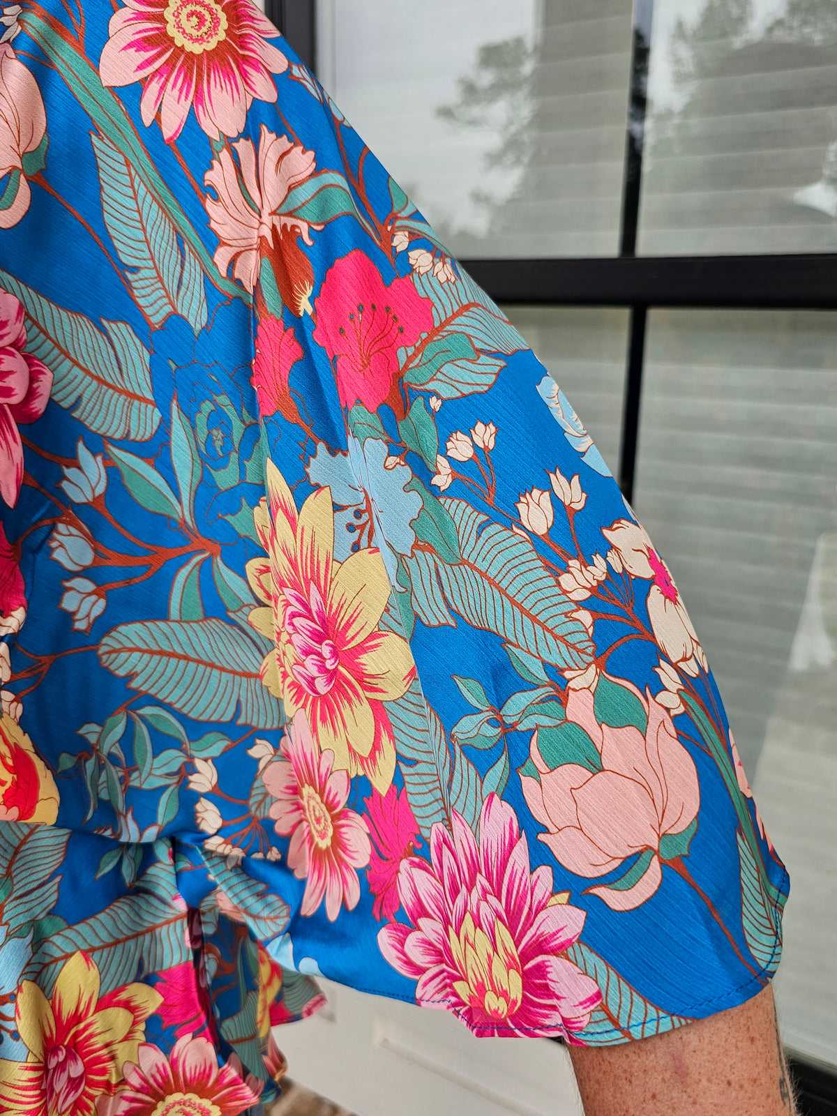 Umgee Floral Print Blouse